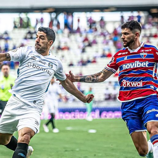 Suárez marca no fim e Grêmio empata com reservas do Fortaleza