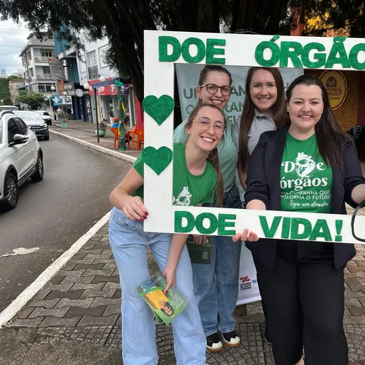Ação no Calçadão de São Miguel do Oeste promove conscientização sobre doação de órgãos