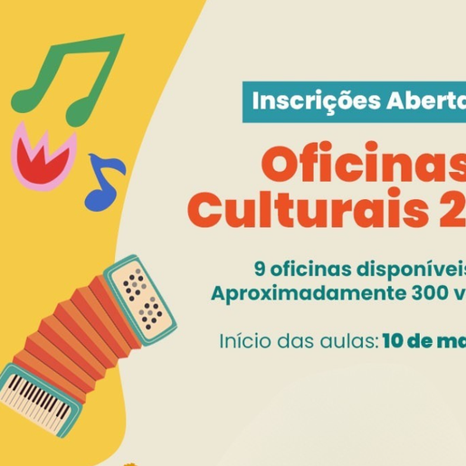 Cultura abre 300 vagas em oficinas gratuitas para 2026 em São Miguel do Oeste