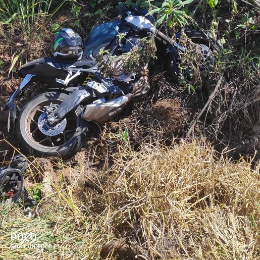 Motociclista fica ferido em acidente na SC-157
