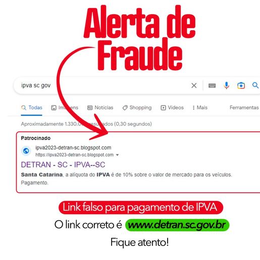 Detran alerta para golpe de site falso oferecendo desconto no IPVA