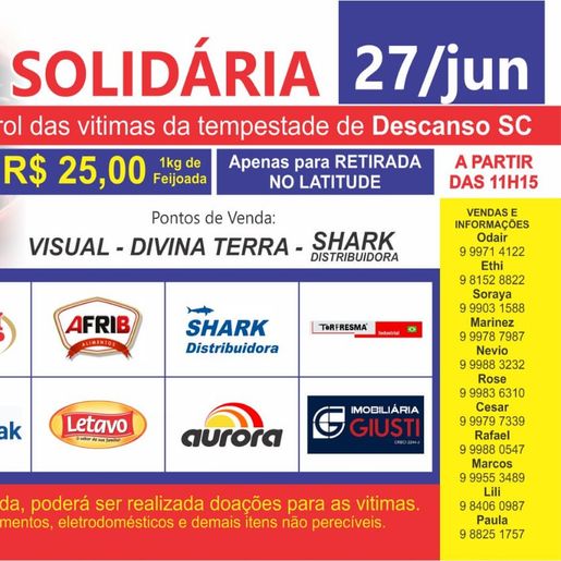 Evento Beneficente já vendeu mais de 700 quilos de feijoada