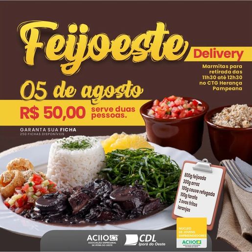 7ª Feijoeste do Núcleo Jovem da ACIIO/CDL será no próximo sábado