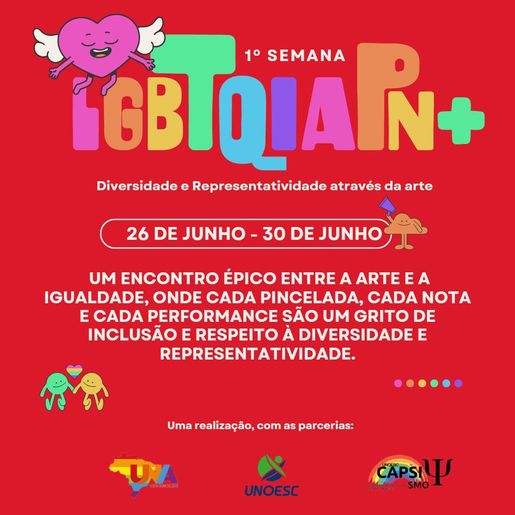 Primeira Semana LGBTQIAPN+ vai até sexta-feira em São Miguel do Oeste