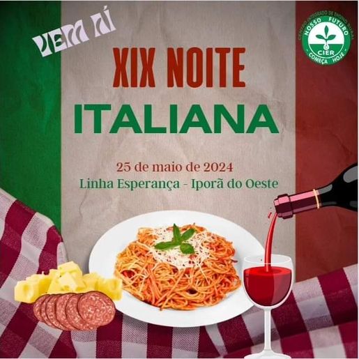 CIER organiza 19ª edição da Noite Italiana