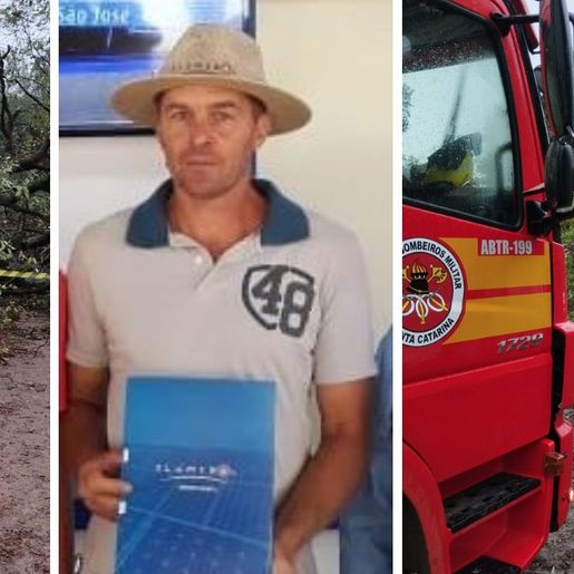 Identificado agricultor que morreu atingido por árvore durante temporal em Palmitos