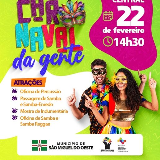 Carnaval volta a São Miguel do Oeste com atrações culturais e programação gratuita