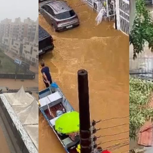 Em dois dias de chuva, SC tem 13 cidades em emergência, uma morte e mais de 1 mil desabrigados