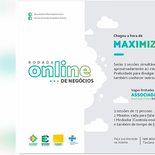SMO: Núcleo da Mulher Empresária realiza Rodada Online de Negócios