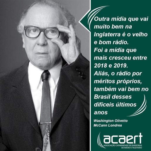 Publicitário Washington Olivetto fala sobre a importância do rádio para a publicidade