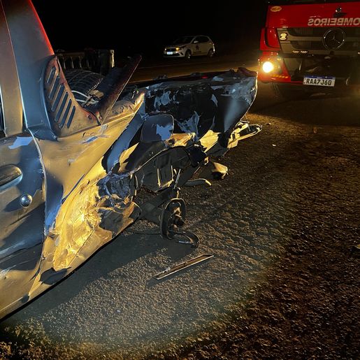 Acidente entre dois veículos deixa homem ferido na BR 163, em SMOeste