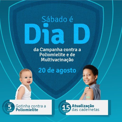 SMOeste terá Dia D de vacinação contra Poliomielite e de Multivacinação neste sábado