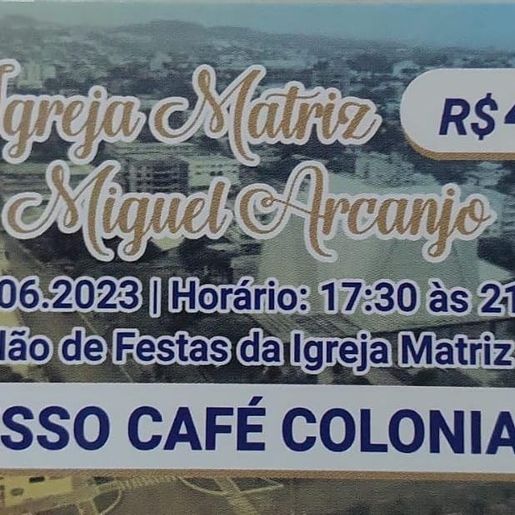 Tradicional café colonial da igreja matriz será no mês que vem em SMOeste