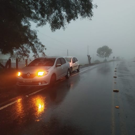 Colisão traseira é registrada na SC 386, em Iporã do Oeste