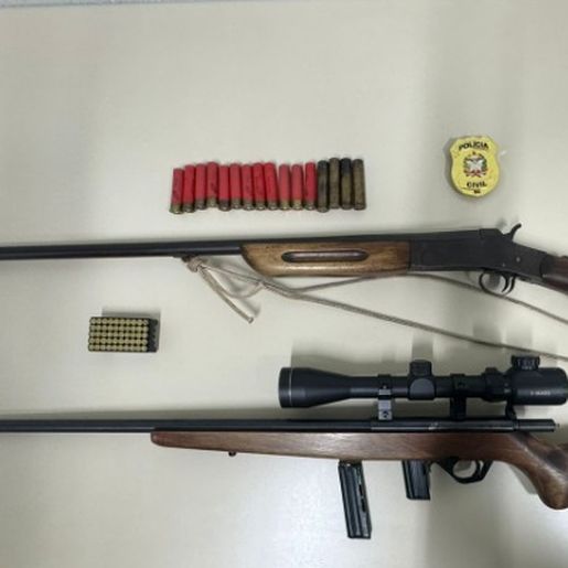 Idoso é preso por caça ilegal e posse irregular de armas em Campo Erê