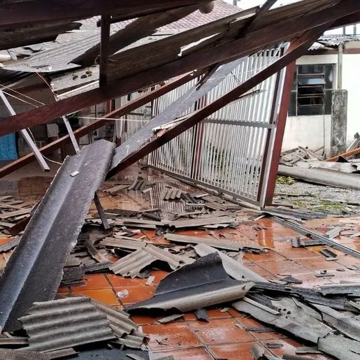 Defesa Civil confirma microexplosão em Gaspar e prefeitura estima 250 casas afetadas