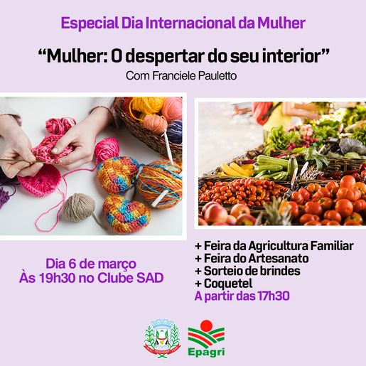 Evento alusivo ao Dia Internacional da Mulher ocorre nesta sexta-feira em Descanso