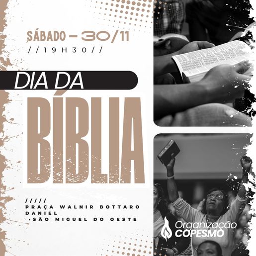 São Miguel do Oeste recebe celebração pelo Dia da Bíblia com ampla programação