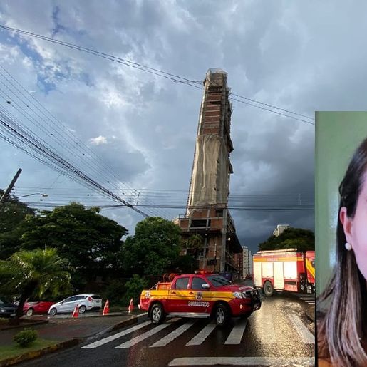 Identificada a mulher que morre após ser atingida por parede de prédio em Chapecó