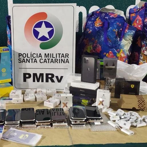Polícia apreende 170 mil reais em mercadorias do Paraguai