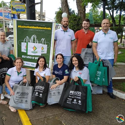 Núcleos promovem pedágio de conscientização de sacolas retornáveis