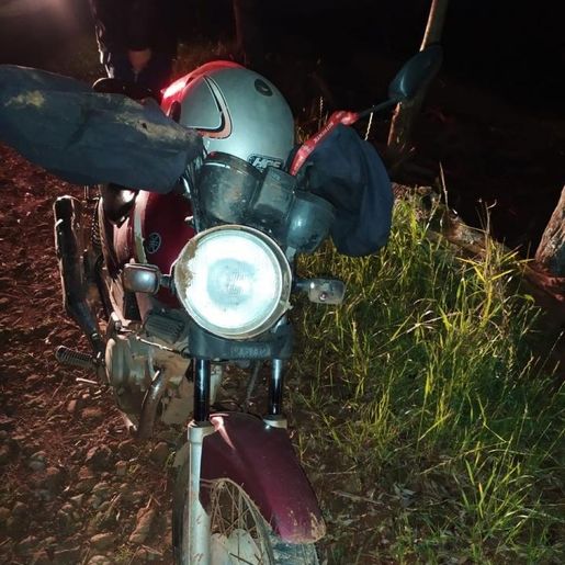 Motociclista fica ferido após atropelar cachorro e sofrer queda na SC 163