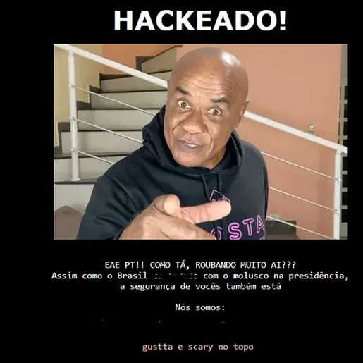 Hackers invadem site oficial do PT e colocam foto do Kid Bengala