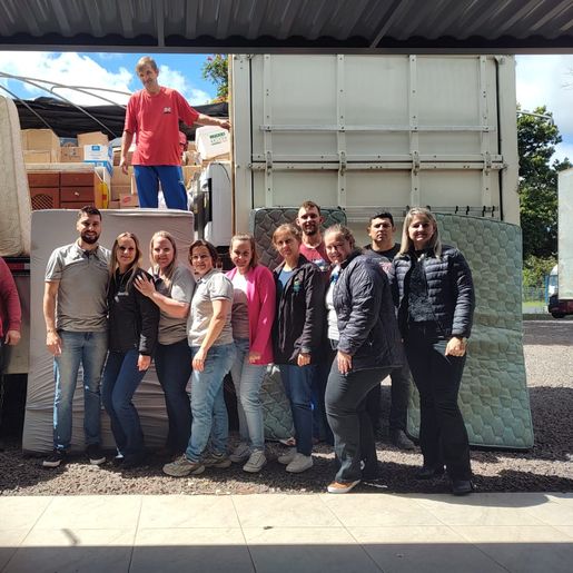 AMEOSC arrecadou cerca de 80 toneladas de donativos para RS