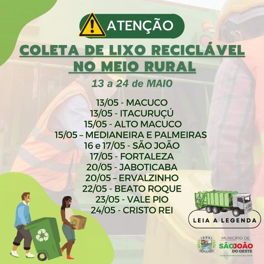 São João do Oeste inicia mais uma campanha de recolha de lixo no interior