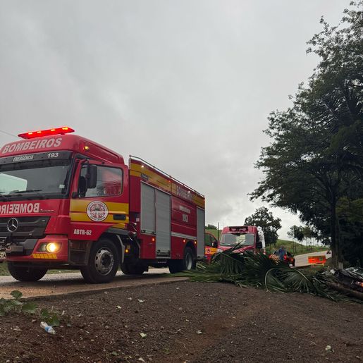 Capotamento deixa um ferido na BR-163 entre Guaraciaba e São Miguel do Oeste