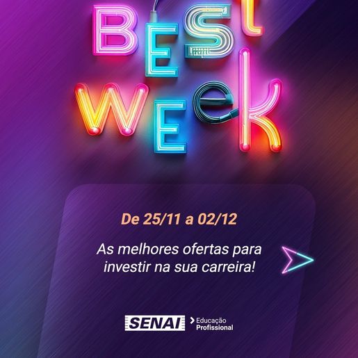 Senai de SMO lança Best Week com superdescontos em cursos técnicos