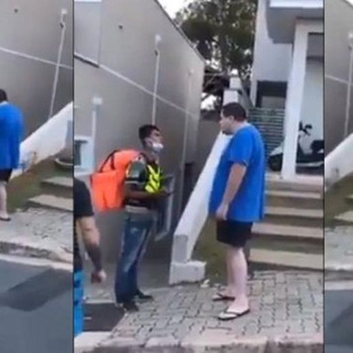 VÍDEO: Motoboy sofre ofensas racistas durante entrega