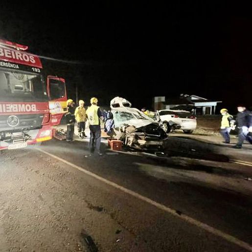 Colisão frontal mata mulher na BR-163 entre SMO e Guaraciaba