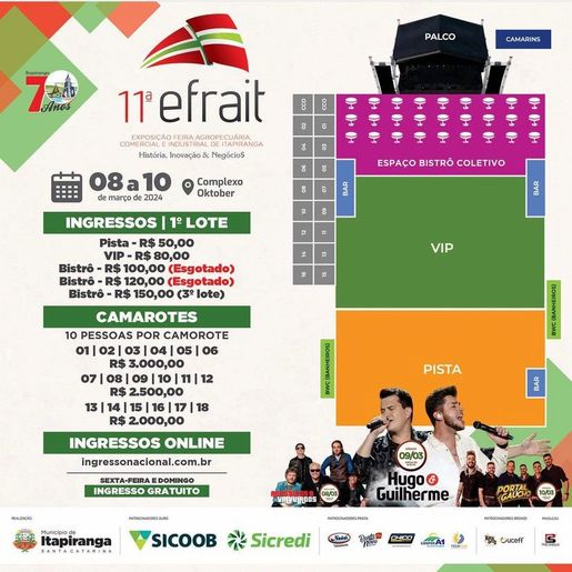 Itapiranga registra grande procura por ingresso em show da Efrait