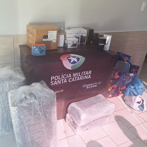 Polícia Rodoviária e Receita Federal apreendem R$ 24 mil em mercadorias irregulares na SC-157