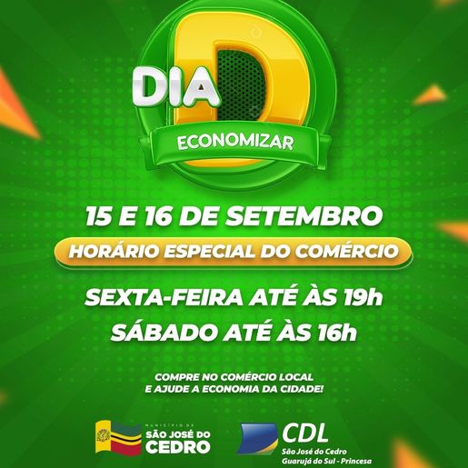 Comércio de São José do Cedro organiza o dia “D” Economizar