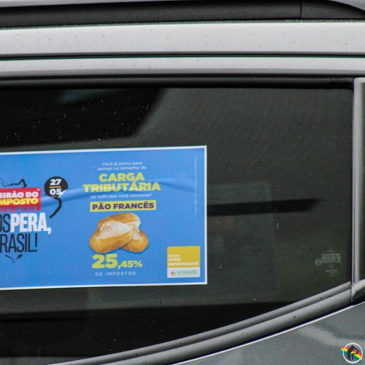 Carreata Tributária chama atenção da população em São Miguel do Oeste