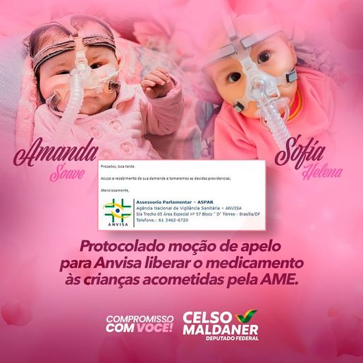 Moção pede regulamentação e liberação de medicamento usado para tratar atrofia muscular espinhal