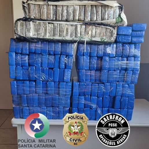 Ação conjunta resulta na apreensão de 130 kg de drogas no Oeste