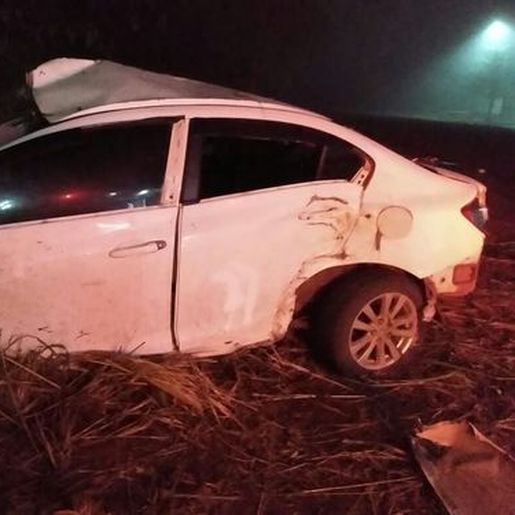 Jovem é ejetado de veículo em acidente na BR-282