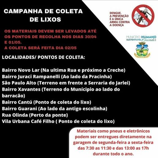 Prefeitura promove ação preventiva contra a Dengue