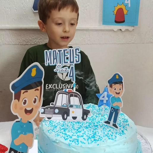 PM participa de aniversário de criança fã da corporação em SMOeste