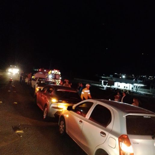 Cinco veículos se envolvem em engavetamento em São Lourenço do Oeste