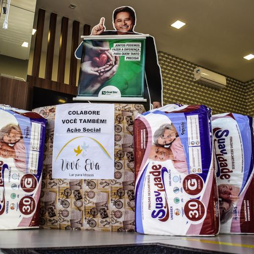 Oral Sin repassa doações para o Lar para Idosos Vovó Eva em SMO