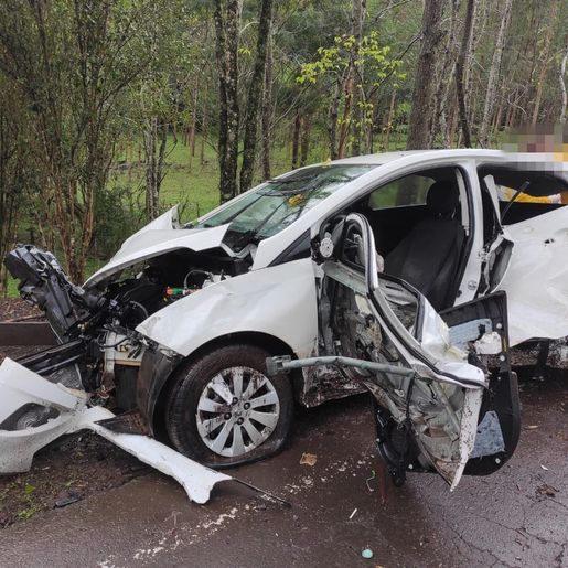 Mulher morre em saída de pista na SC-283, em Caibi