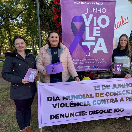 Assistência Social e CRAS realizam campanha alusiva ao Junho Violeta