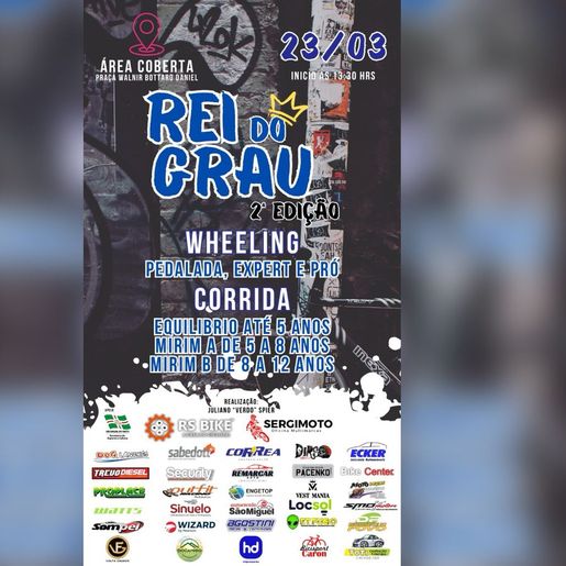 São Miguel do Oeste recebe a 2ª edição do Rei do Grau neste domingo