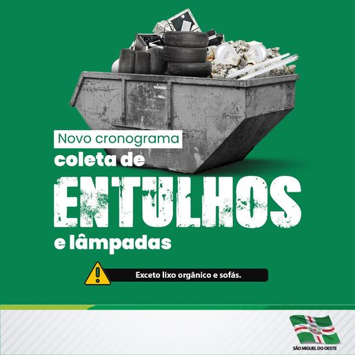 SMO: Lâmpadas passam a ser incluídas no cronograma de recolha de entulhos