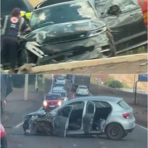 Veículo sai da pista após acidente na SC 163, em Descanso