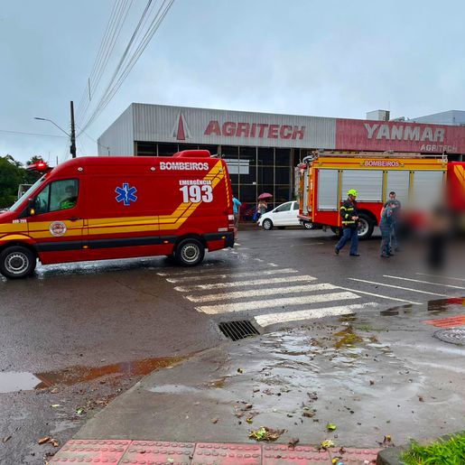 Atropelamento no centro deixa homem ferido em São Miguel do Oeste